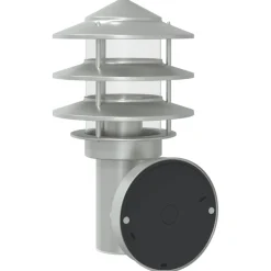 vidaXL Buitenwandlamp met sensor roestvrij staal zilverkleurig