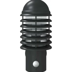 vidaXL Buitenwandlamp met sensor roestvrij staal zwart