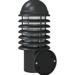 vidaXL Buitenwandlamp met sensor roestvrij staal zwart