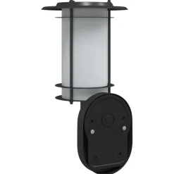vidaXL Buitenwandlamp met sensor roestvrij staal zwart