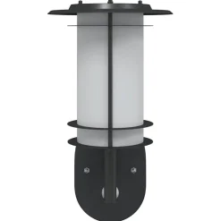 vidaXL Buitenwandlamp met sensor roestvrij staal zwart