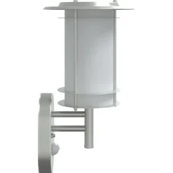 vidaXL Buitenwandlamp met sensor roestvrij staal zilverkleurig