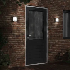 vidaXL Buitenwandlamp roestvrij staal zwart