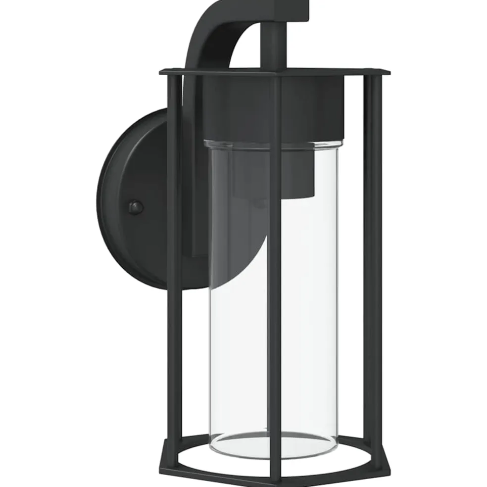 vidaXL Buitenwandlamp roestvrij staal zwart