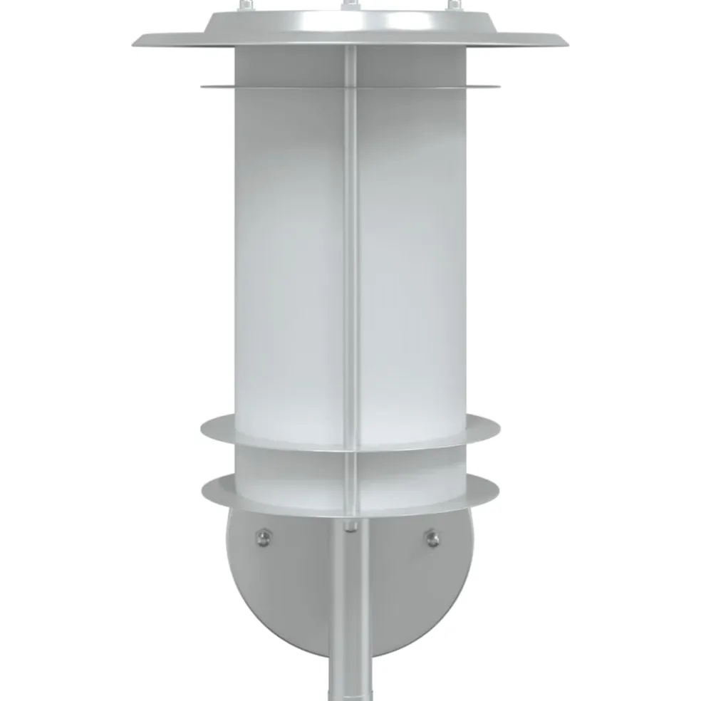 vidaXL Buitenwandlamp roestvrij staal zilverkleurig