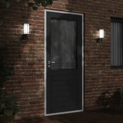 vidaXL Buitenwandlamp roestvrij staal zwart