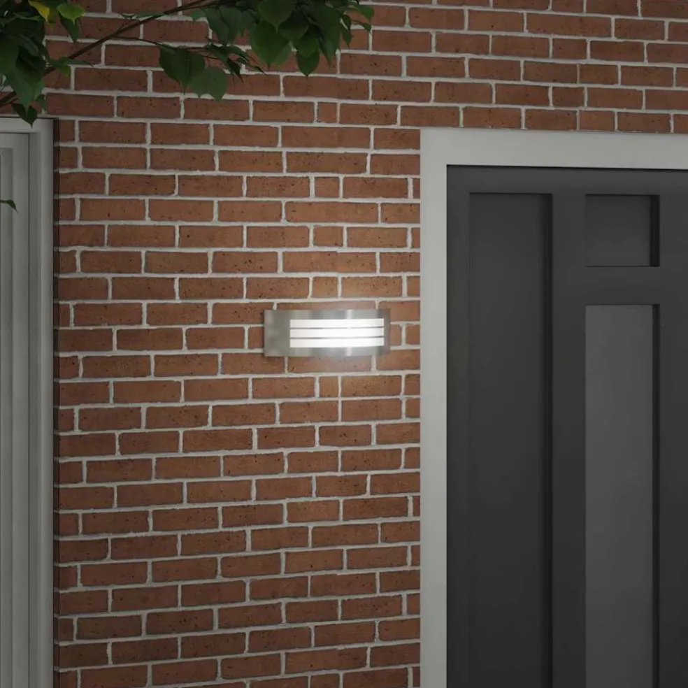 vidaXL Buiten Wandlamp zilver 32 x 10 x 10 cm
