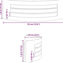 vidaXL Buiten Wandlamp zilver 32 x 10 x 10 cm