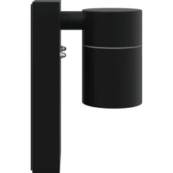 vidaXL Buiten Wandlamp Zwart 6,5 x 10,5 x 16 cm RVS en Glas