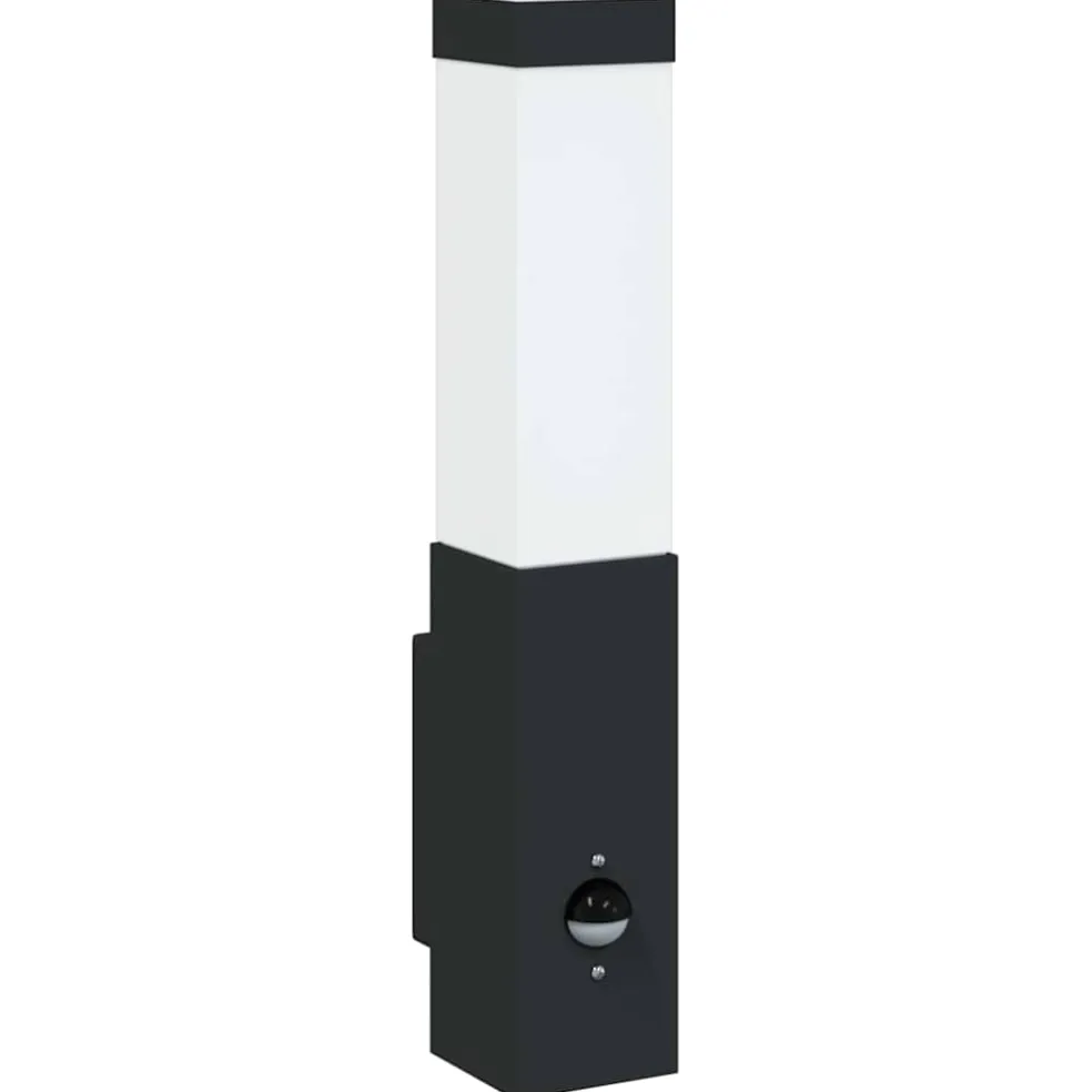 vidaXL Buiten Wandlamp Zwart 10.5 x 6 x 33 cm