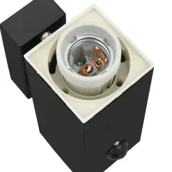 vidaXL Buiten Wandlamp Zwart 10.5 x 6 x 33 cm