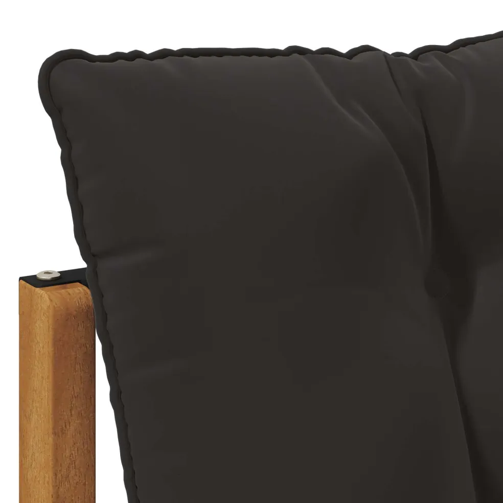 vidaXL Buitenzitmiddelsofa Massief acaciahout en Textilene Stof