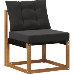 vidaXL Buitenzitmiddelsofa Massief acaciahout en Textilene Stof