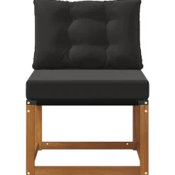 vidaXL Buitenzitmiddelsofa Massief acaciahout en Textilene Stof