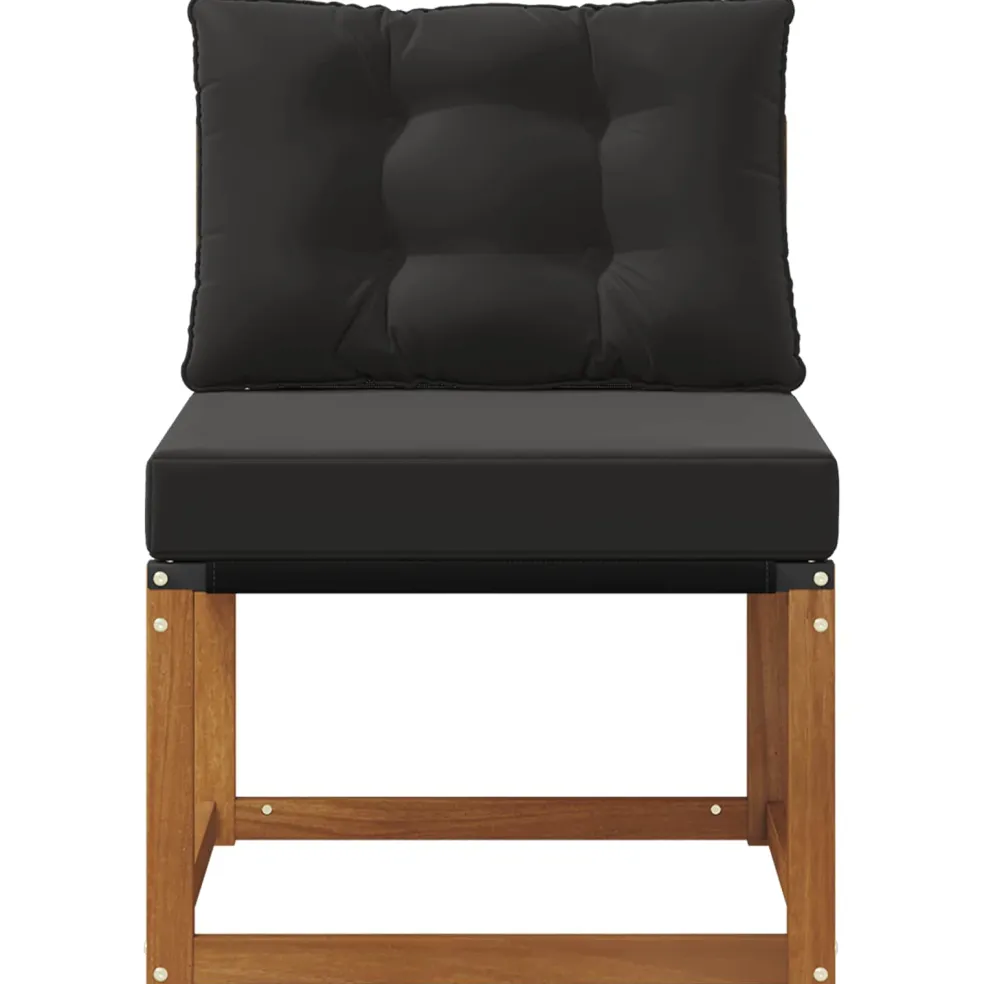 vidaXL Buitenzitmiddelsofa Massief acaciahout en Textilene Stof