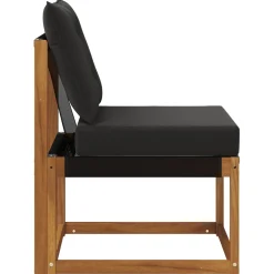 vidaXL Buitenzitmiddelsofa Massief acaciahout en Textilene Stof