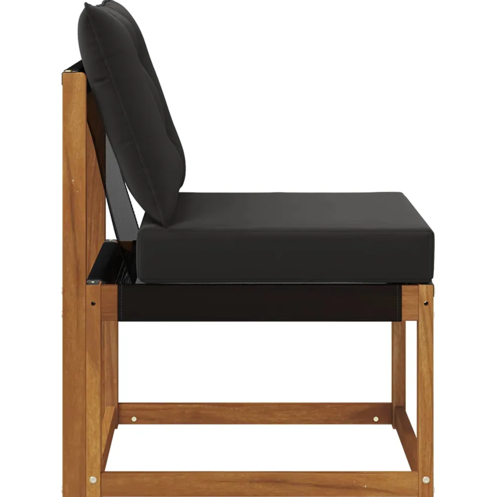 vidaXL Buitenzitmiddelsofa Massief acaciahout en Textilene Stof