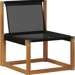 vidaXL Buitenzitmiddelsofa Massief acaciahout en Textilene Stof