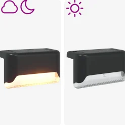 vidaXL Buitenzonne-lampen met grondpin 4 st Warmwit 4,5 cm ABS en PS