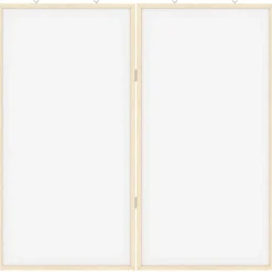 vidaXL Bulletinbord 80 x 80 x 1.4 cm Massief grenenhout Wit Opvouwbaar