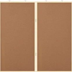 vidaXL Bulletinbord 80 x 80 x 1.4 cm Massief grenenhout Bruin