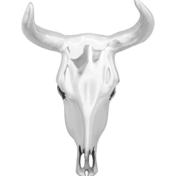 vidaXL Bullschedel Zilver 34 x 13 x 53 cm Aluminium