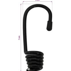 vidaXL Bungee Koorden met Haken 4 mm Zwart en Wit PP en rubber