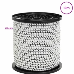 vidaXL Bungee Koorden 4 mm Zwart en Wit PP en rubber