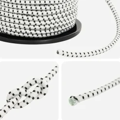 vidaXL Bungee Koorden 4 mm Zwart en Wit PP en rubber