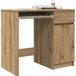 vidaXL Bureau ambachtelijk 86x49x76 cm spaanplaat eikenkleurig
