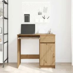 vidaXL Bureau ambachtelijk 86x49x76 cm spaanplaat eikenkleurig