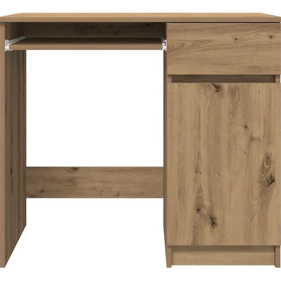 vidaXL Bureau ambachtelijk 86x49x76 cm spaanplaat eikenkleurig