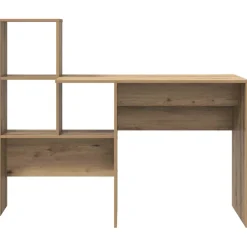 vidaXL Bureau Artisan Eiken Bewerkt hout 131,5 x 50 x 106,5 cm