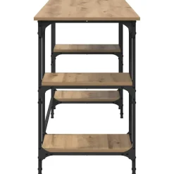 vidaXL Bureau Artisan Eiken Bewerkt hout 140 x 50 x 75 cm