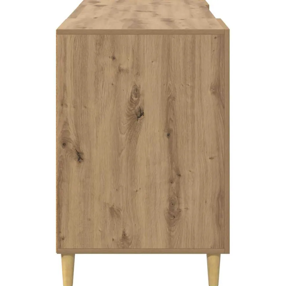 vidaXL Bureau Artisan Eiken Bewerkt hout 140 x 50 x 75 cm