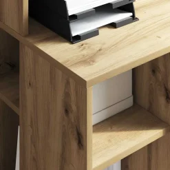 vidaXL Bureau Artisan Eiken Bewerkt hout 90 x 48 x 101,5 cm
