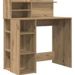 vidaXL Bureau Artisan Eiken Bewerkt hout 90 x 48 x 101,5 cm