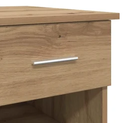 vidaXL Bureau Artisan Eiken 90 x 49 x 75 cm Bewerkt hout