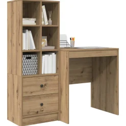 vidaXL Bureau Artisan Eiken 115,5 x 50 x 127 cm 2 st