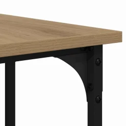 vidaXL Bureau Artisan Eiken 139 x 139 x 75 cm Bewerkt hout