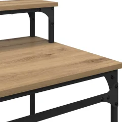 vidaXL Bureau Artisan Eiken 100 x 50 x 90 cm Bewerkt hout