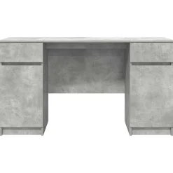 vidaXL Bureau Betongrijs Bewerkt hout 140 x 49 x 76 cm