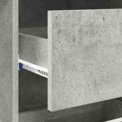 vidaXL Bureau Beton Grijs Bewerkt hout 90 x 37,5 x 75 cm