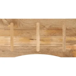 vidaXL Bureaublad met ronding 160x50x2,5 cm massief ruw mangohout