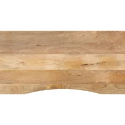 vidaXL Bureaublad met ronding 160x50x2,5 cm massief ruw mangohout