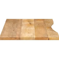 vidaXL Bureaublad met ronding 160x50x2,5 cm massief ruw mangohout