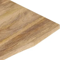 vidaXL Bureaublad met ronding 160x50x2,5 cm massief ruw mangohout