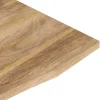 vidaXL Bureaublad met ronding 120x50x2,5 cm massief ruw mangohout