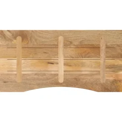 vidaXL Bureaublad met ronding 120x50x2,5 cm massief ruw mangohout
