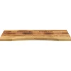 vidaXL Bureaublad met ronding 80x50x2,5 cm massief ruw mangohout